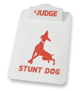 Stunt Dog Judge Scorecard Clipboard