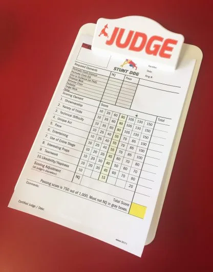 Stunt Dog Judge Scorecard Clipboard - Image 2
